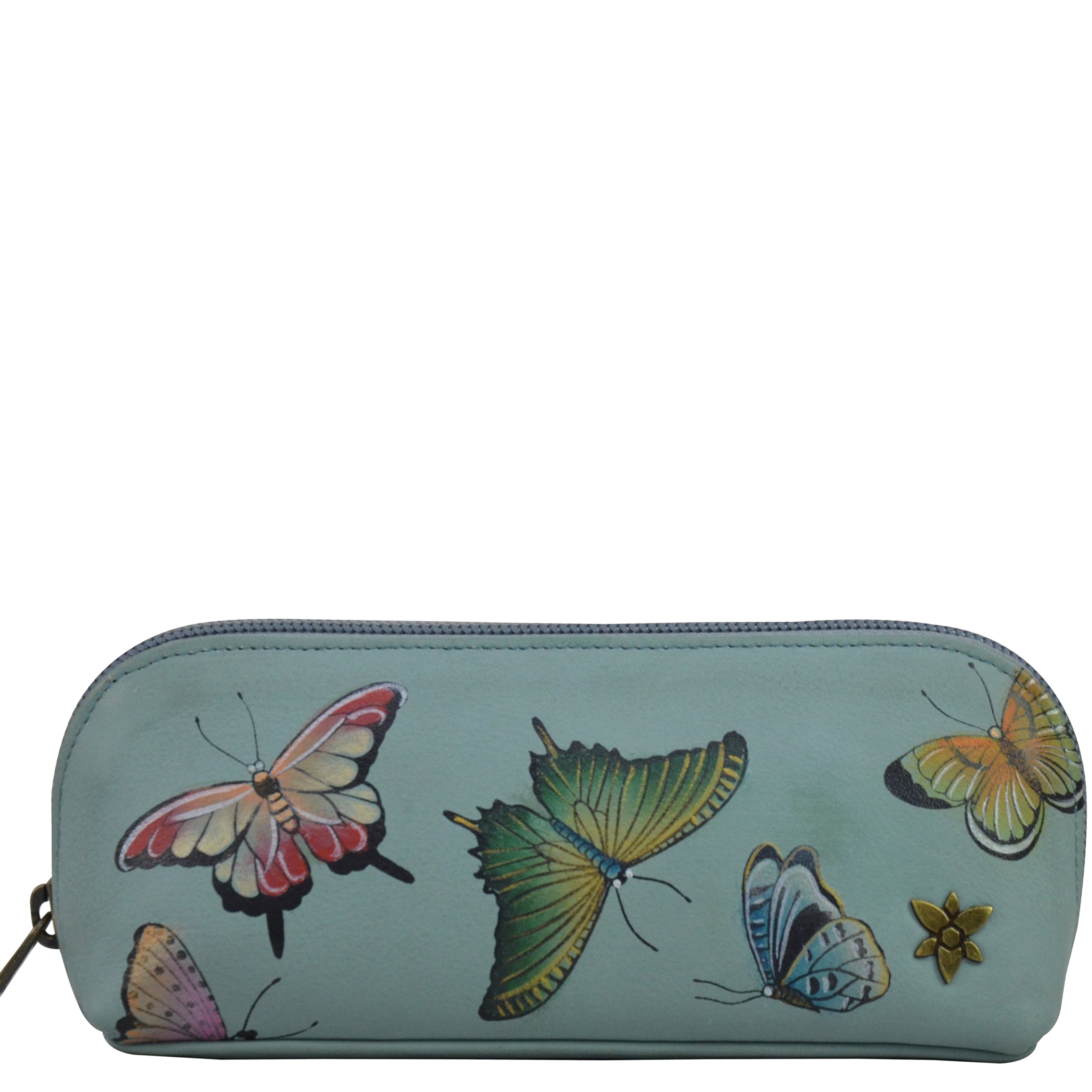 Medium Zip-Around Eyeglass/Cosmetic Pouch - 1163| Anuschka Leather India