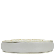 Load image into Gallery viewer, White ceramic dish with embossed pattern and hand-painted artwork on a white background from Anuschka&#39;s Round Coin Purse - 1175 collection.
