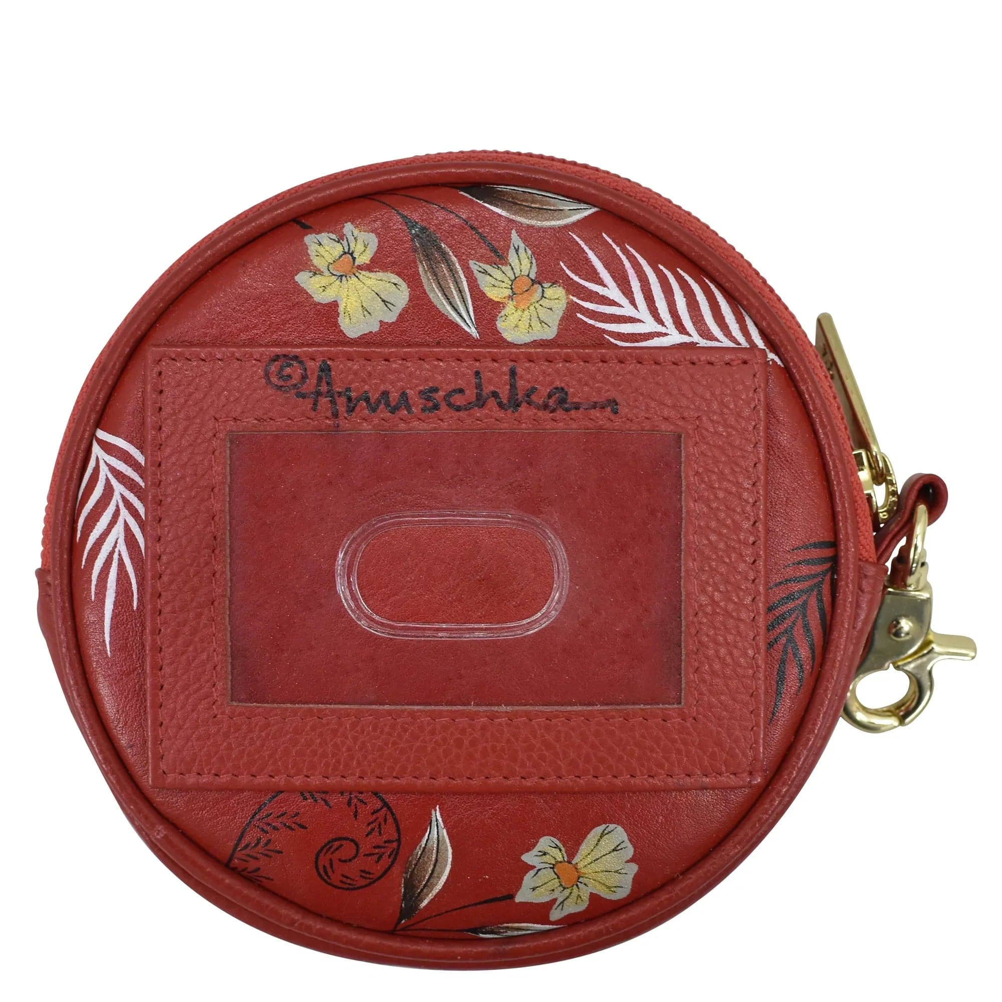 Crimson Garden Round Coin Purse - 1175
