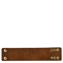 Load image into Gallery viewer, Genuine leather strap with metal rivets on a white background.
