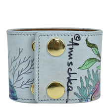 Load image into Gallery viewer, Underwater Beauty - Painted Leather Cuff - 1176
