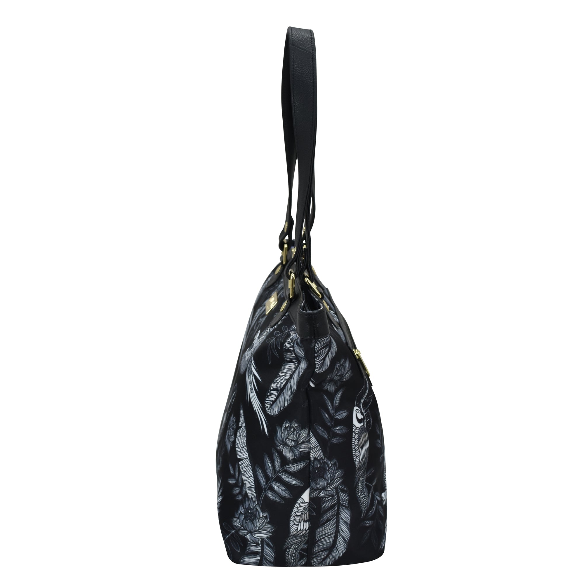 Anuschka Fabric with Leather Trim Zip Top City Tote - 12005
