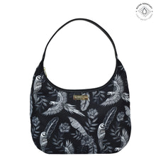 Load image into Gallery viewer, Fabric with Leather Trim Large Sling Hobo - 12010
