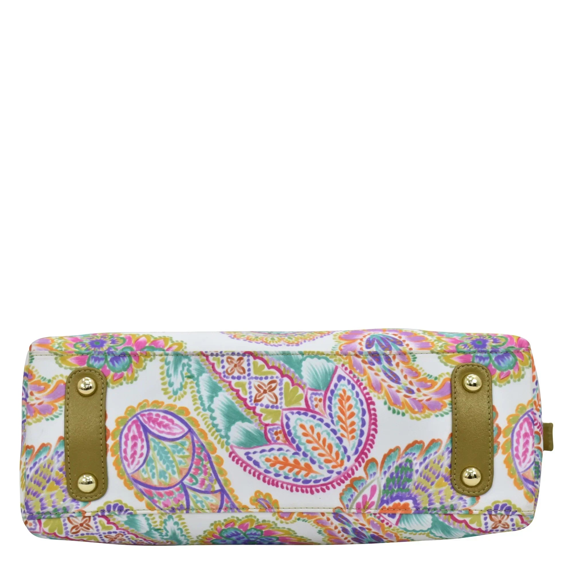 Anuschka Fabric with Leather Trim Multi Compartment Satchel - 12014