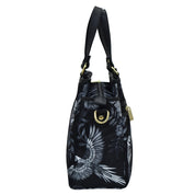 Anuschka Fabric with Leather Trim Multi Compartment Satchel - 12014