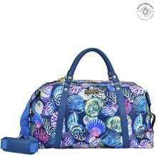 Load image into Gallery viewer, Fabric with Leather Trim Great Escape Duffle - 12016
