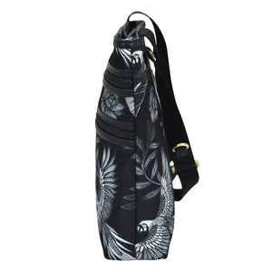Anuschka Fabric with Leather Trim Crossbody with Slip Pocket - 12017