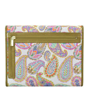 Boho Paisley Fabric with Leather Trim Toiletry Case - 13001