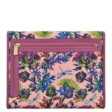 Load image into Gallery viewer, Dragonfly Garden Fabric with Leather Trim Toiletry Case - 13001
