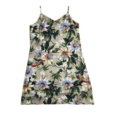 Load image into Gallery viewer, Floral print slip dress with thin straps on a white background, crafted from recycled polyester for a chic look from Anuschka&#39;s Slip Dress - 3346.
