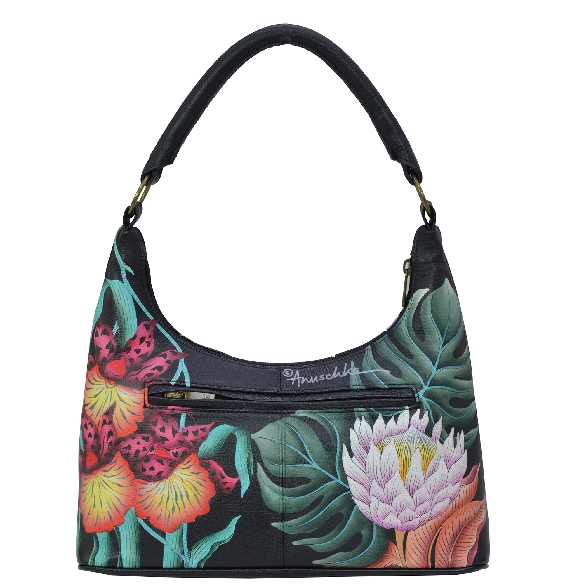 Medium Zip Top Hobo - 371| Anuschka Leather India