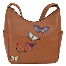 Load image into Gallery viewer, Butterflies Honey Classic Hobo With Side Pockets - 382
