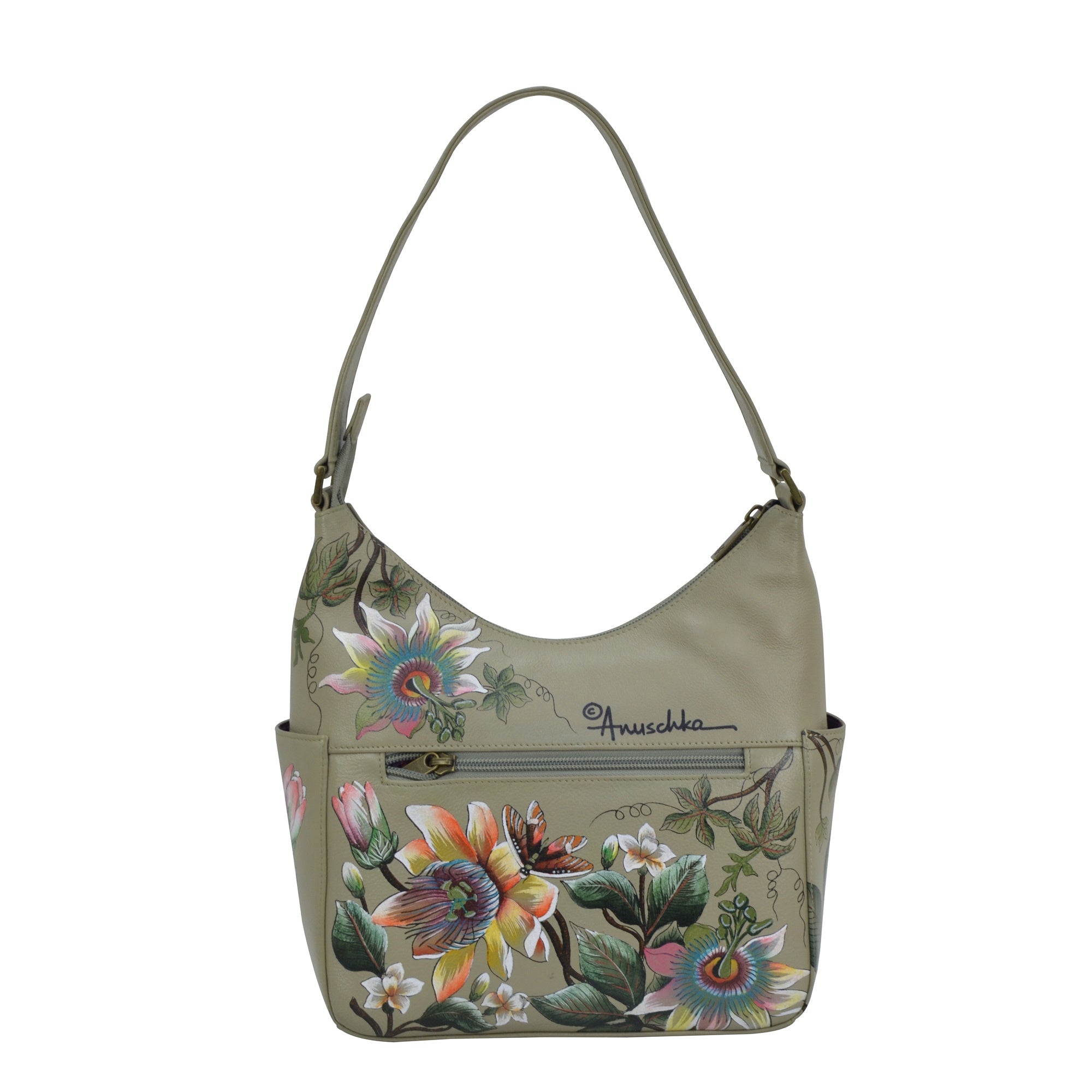 Classic Hobo With Side Pockets - 382| Anuschka Leather India