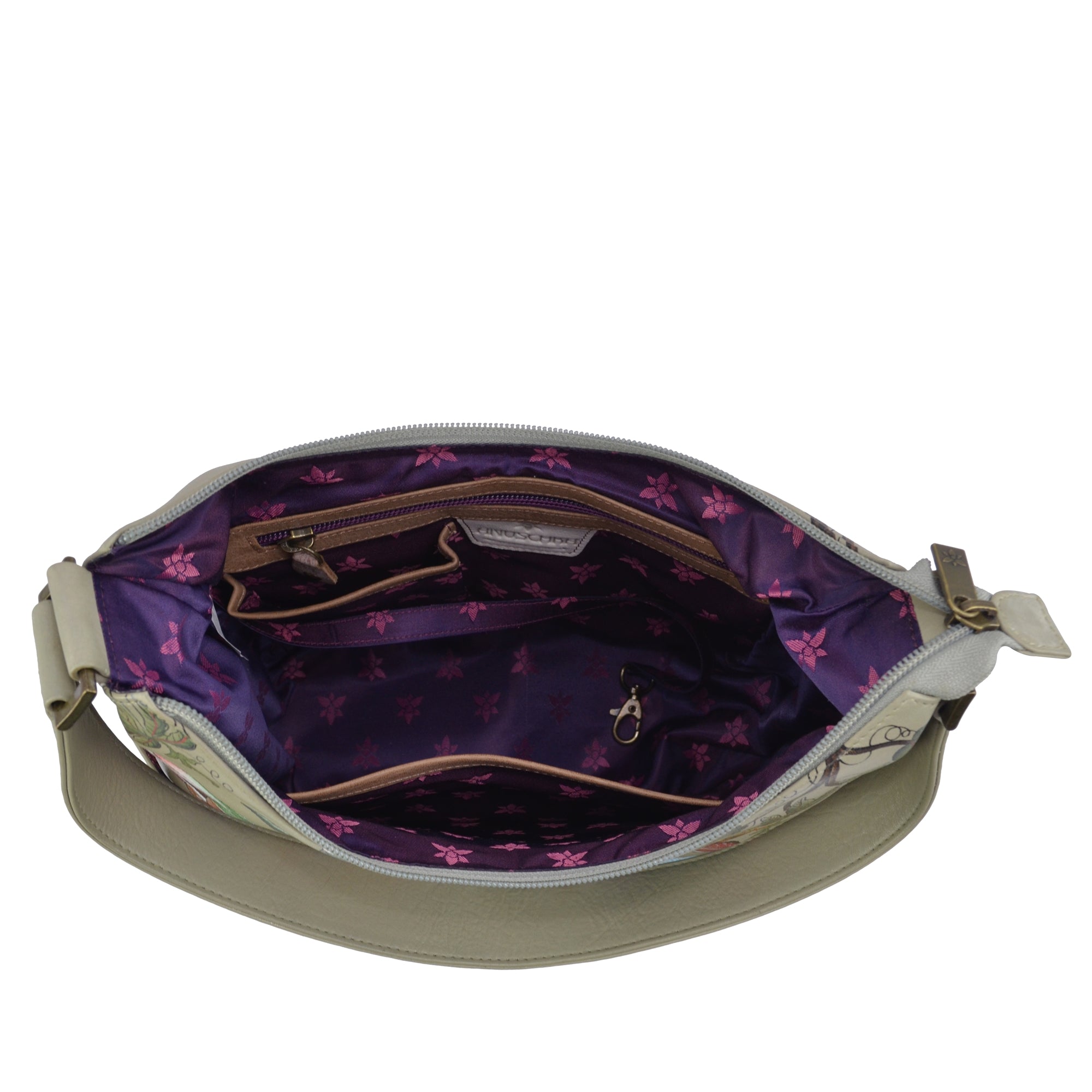 Floral Passion Classic Hobo With Side Pockets - 382