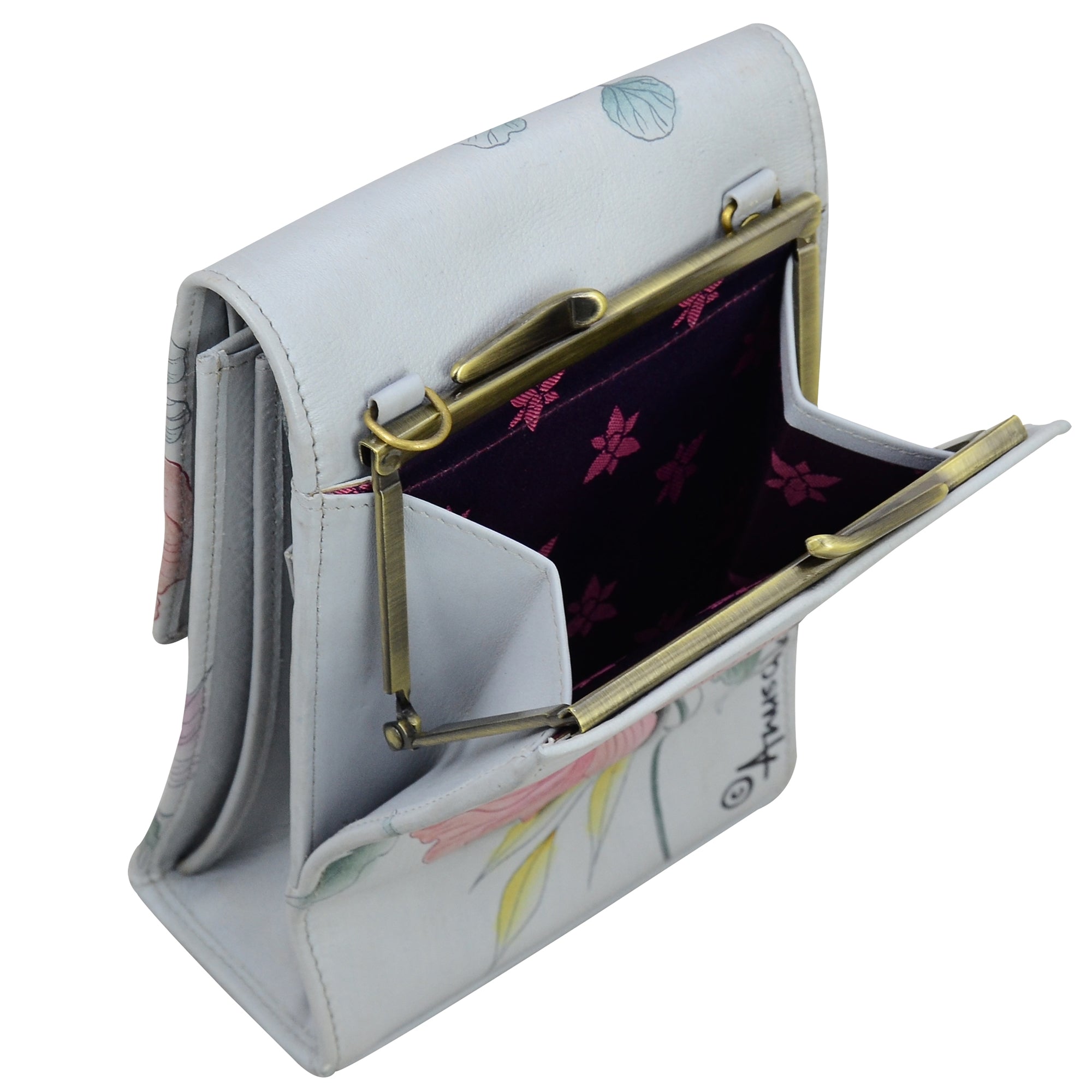 Triple Compartment Crossbody Organizer - 412| Anuschka Leather India