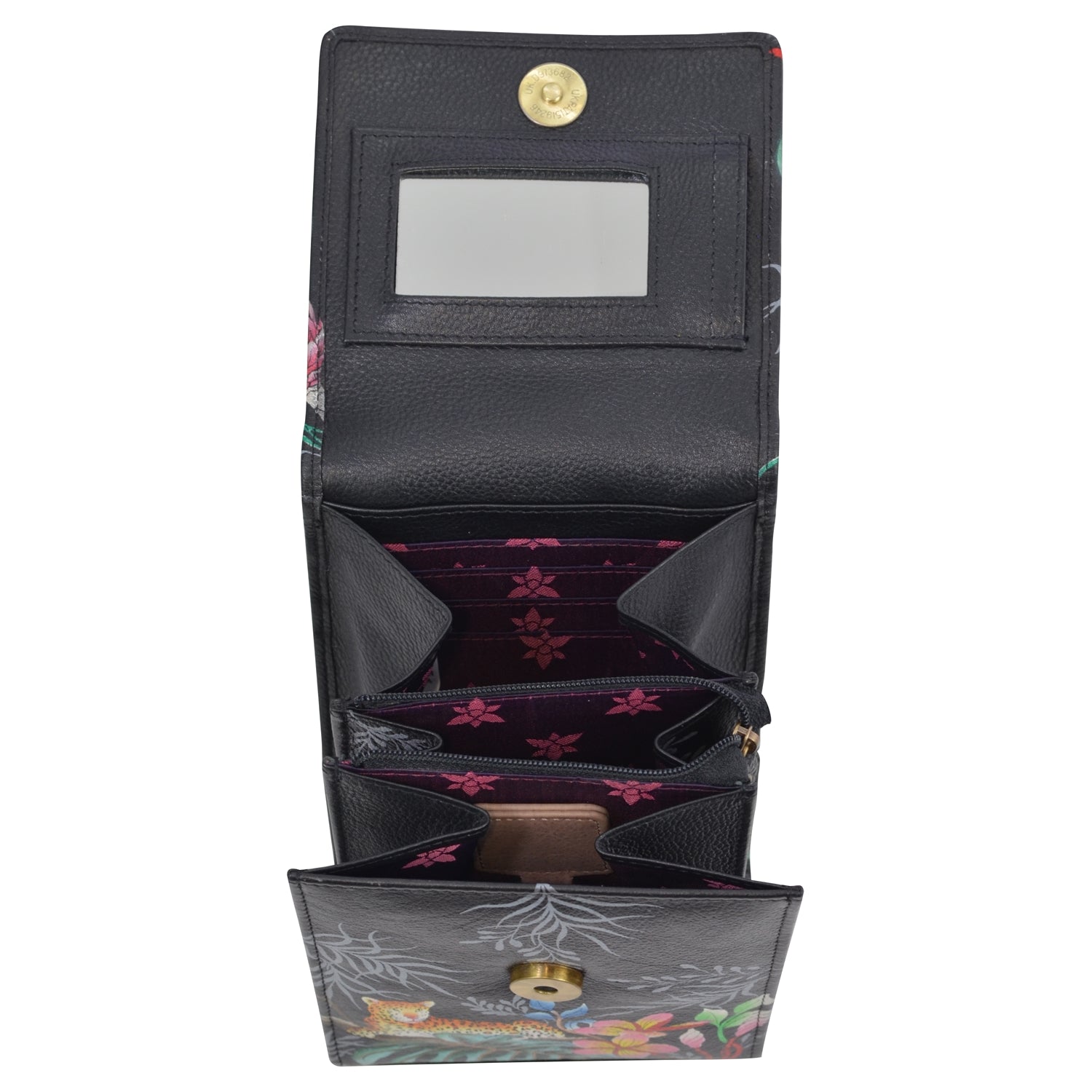 Triple Compartment Crossbody Organizer - 412| Anuschka Leather India