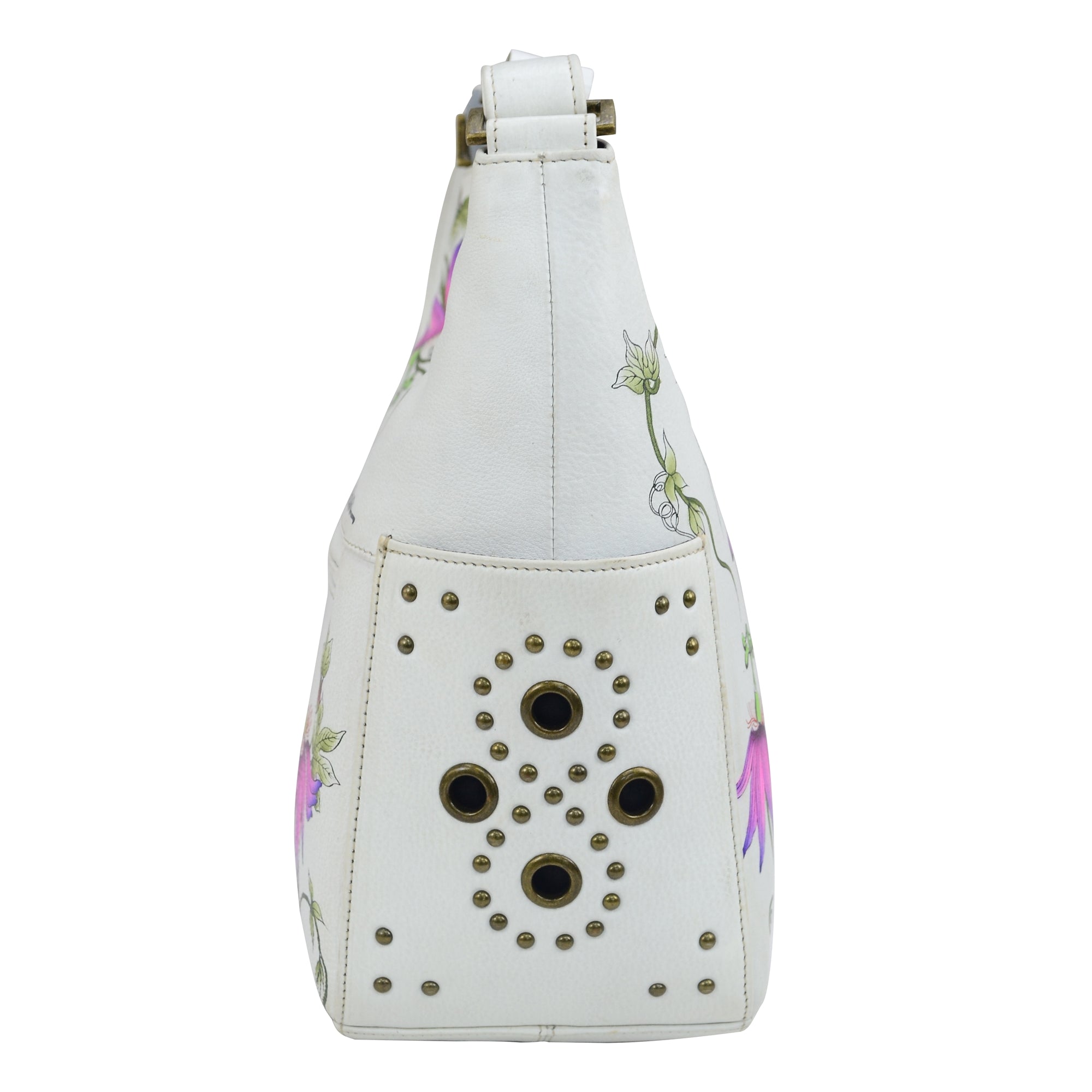 Classic Hobo With Studded Side Pockets - 433| Anuschka Leather India