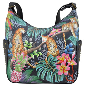 Jungle Queen Classic Hobo With Studded Side Pockets - 433