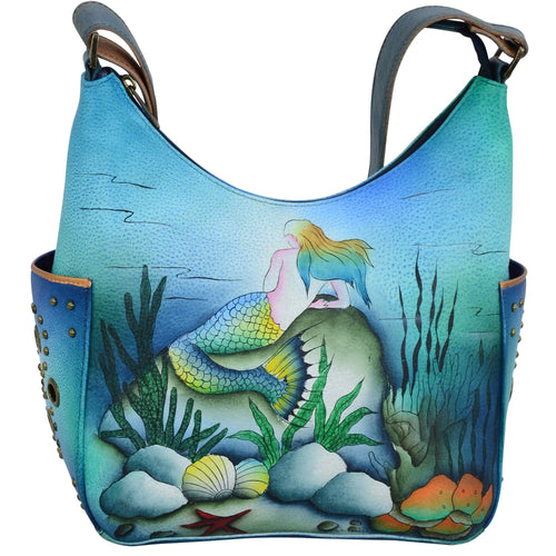 Little Mermaid Classic Hobo With Studded Side Pockets - 433