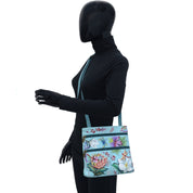 Medium Crossbody With Double Zip Pockets - 447| Anuschka Leather India