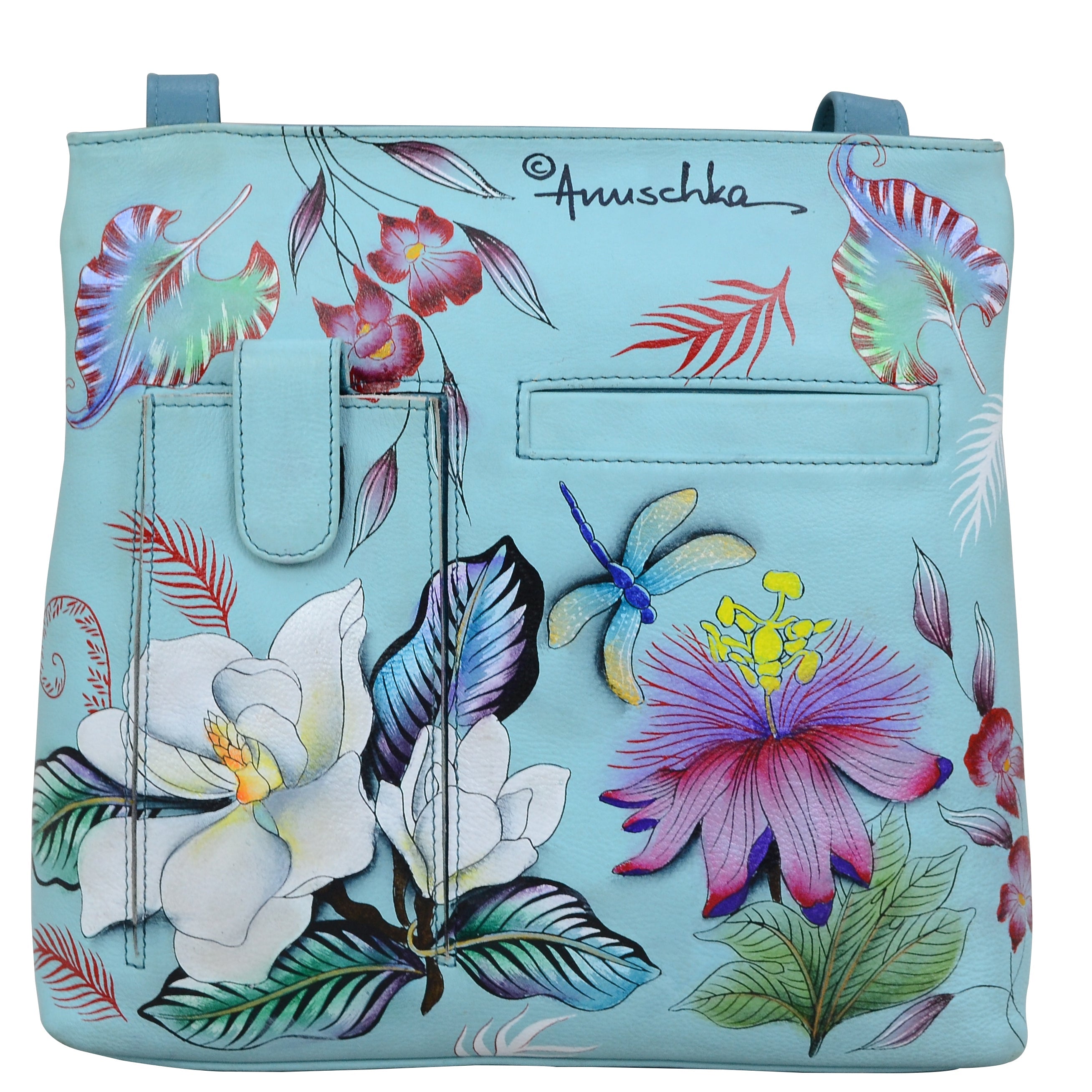 Medium Crossbody With Double Zip Pockets - 447| Anuschka Leather India