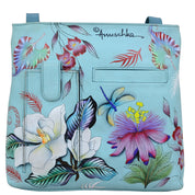 Medium Crossbody With Double Zip Pockets - 447| Anuschka Leather India