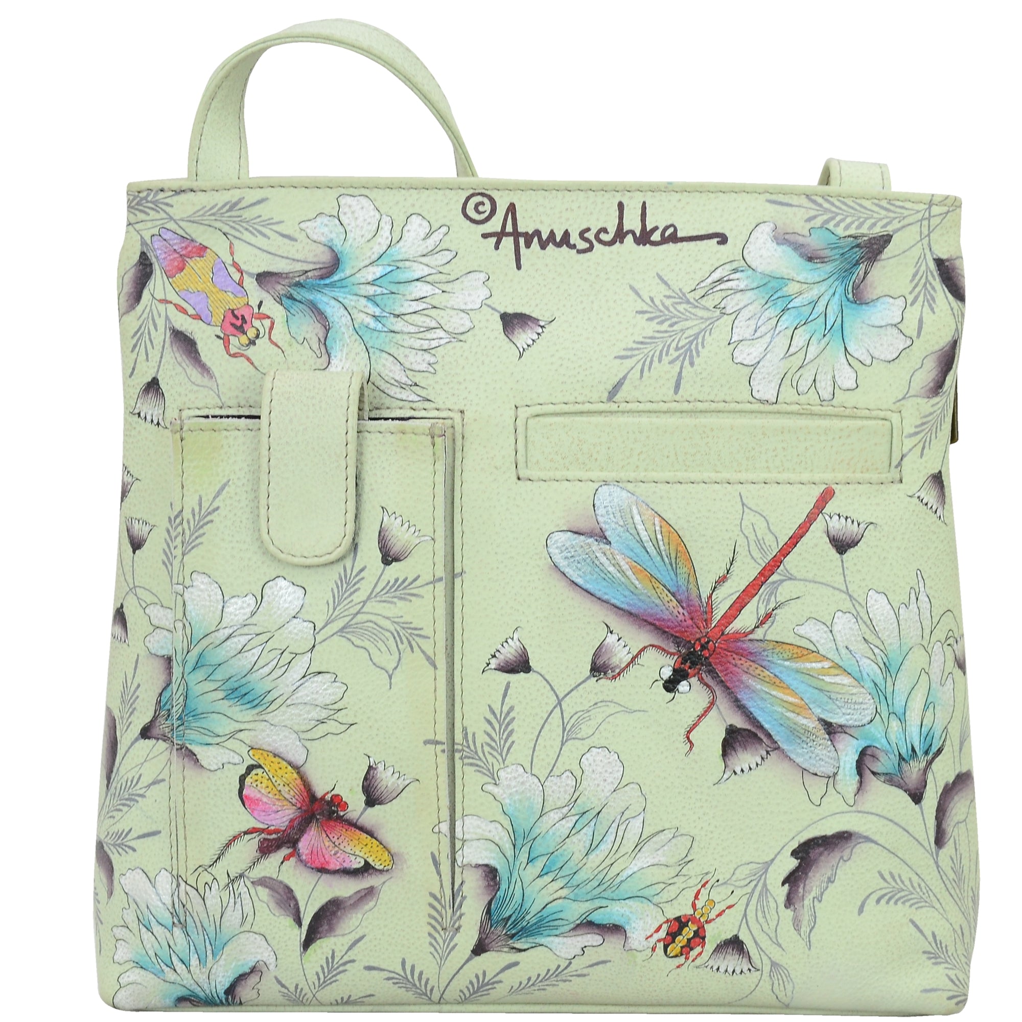 Medium Crossbody With Double Zip Pockets - 447| Anuschka Leather India