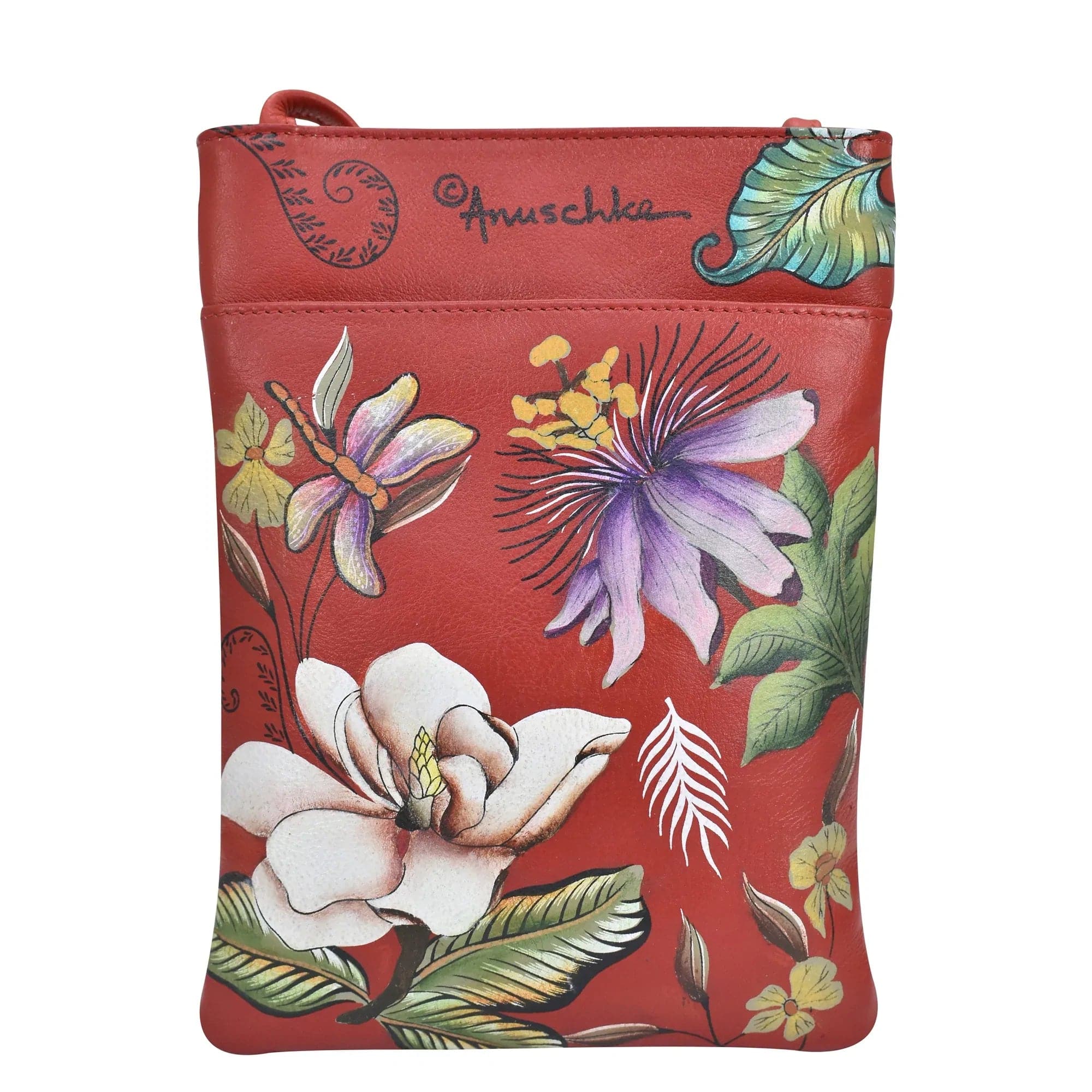 Crimson Garden Mini Double Zip Travel Crossbody - 448