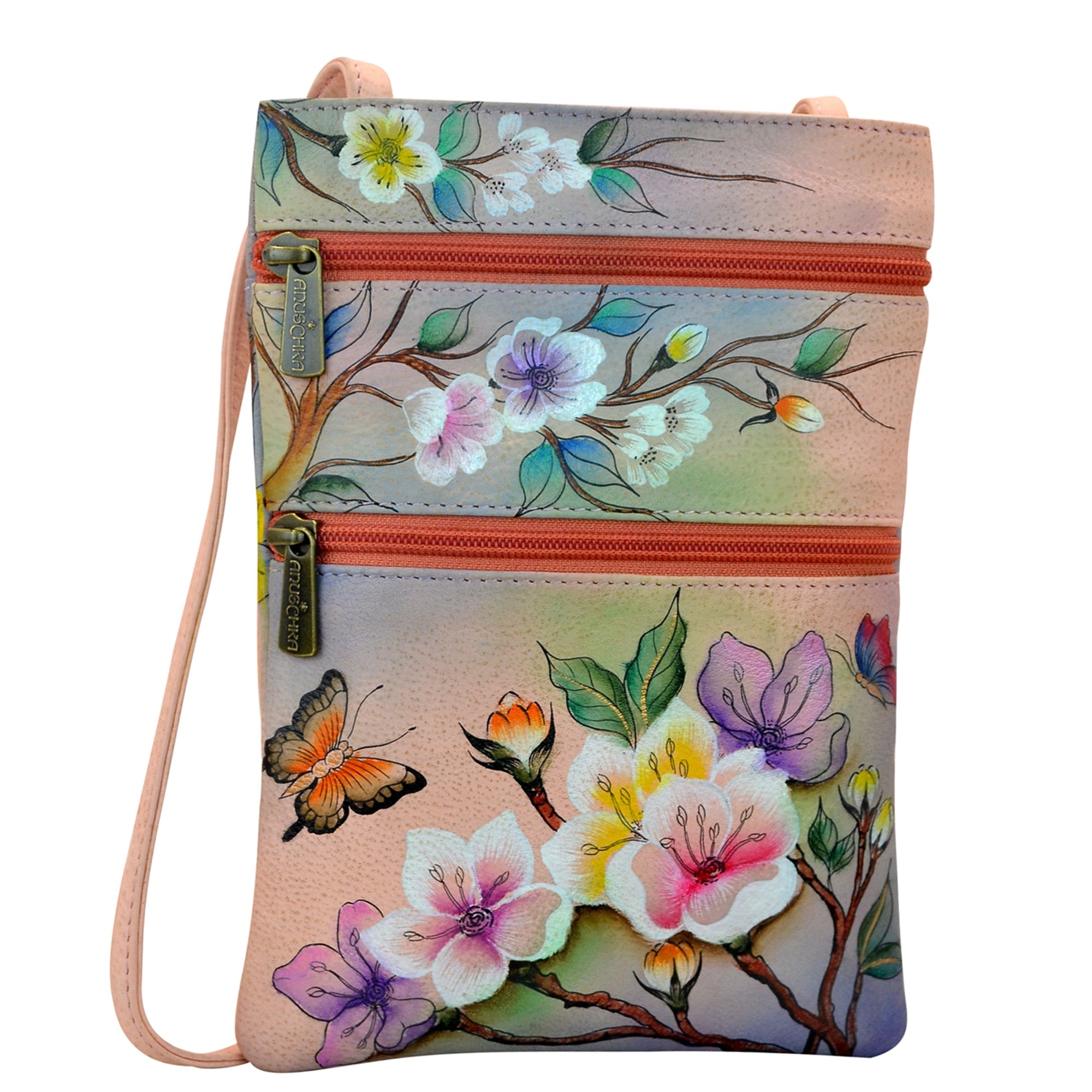 Japanese Garden Mini Double Zip Travel Crossbody - 448
