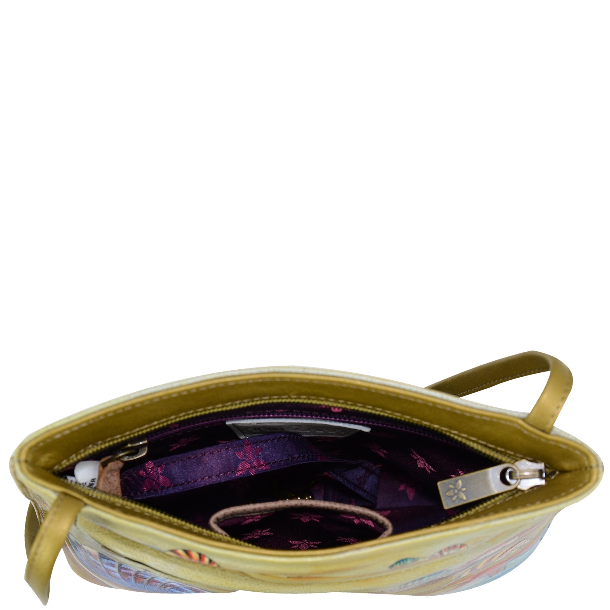 Slim Crossbody With Front Zip - 452| Anuschka Leather India