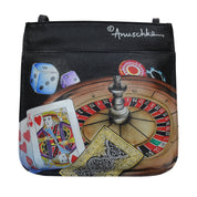 Slim Crossbody With Front Zip - 452| Anuschka Leather India