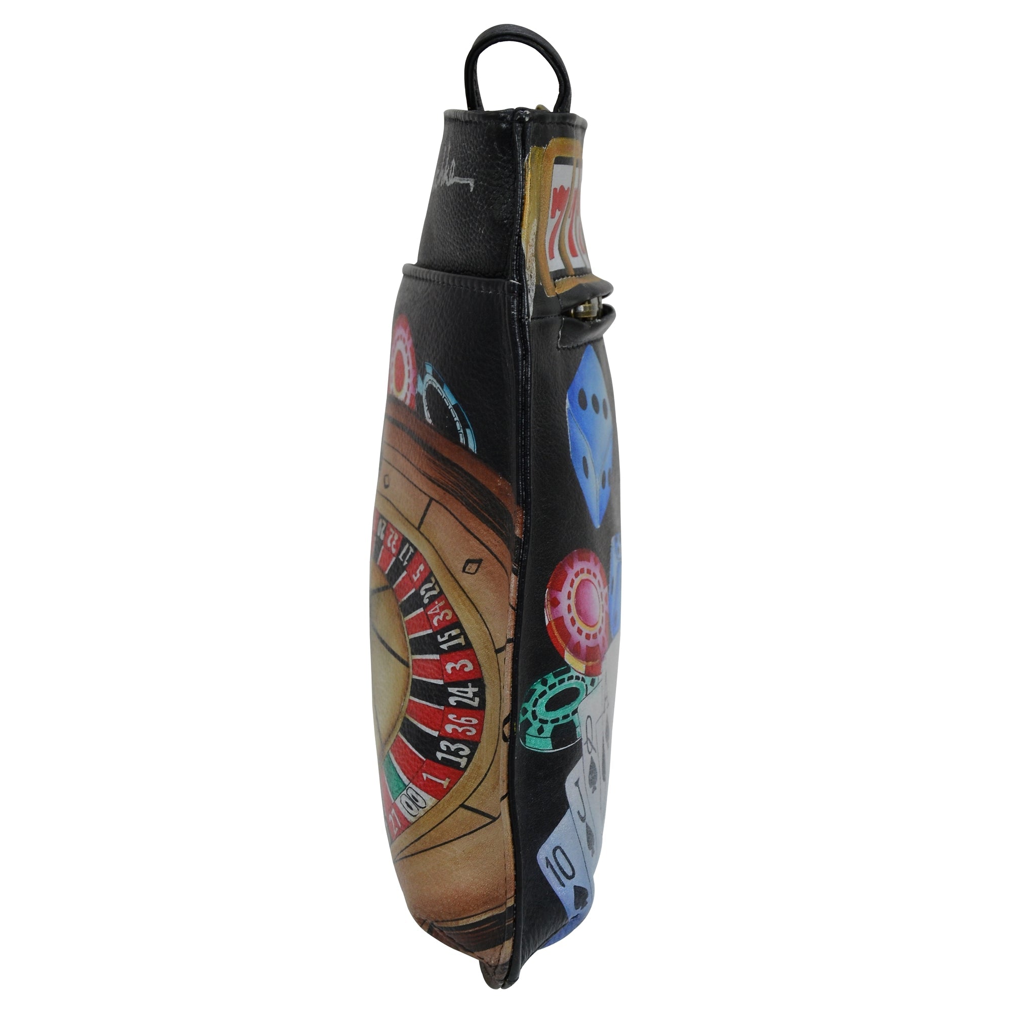 Slim Crossbody With Front Zip - 452| Anuschka Leather India