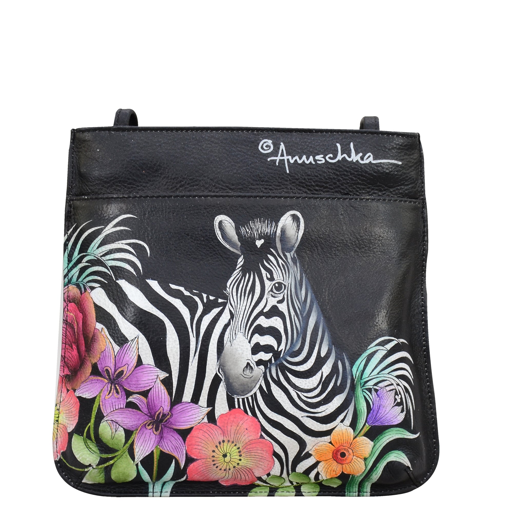 Slim Crossbody With Front Zip - 452| Anuschka Leather India