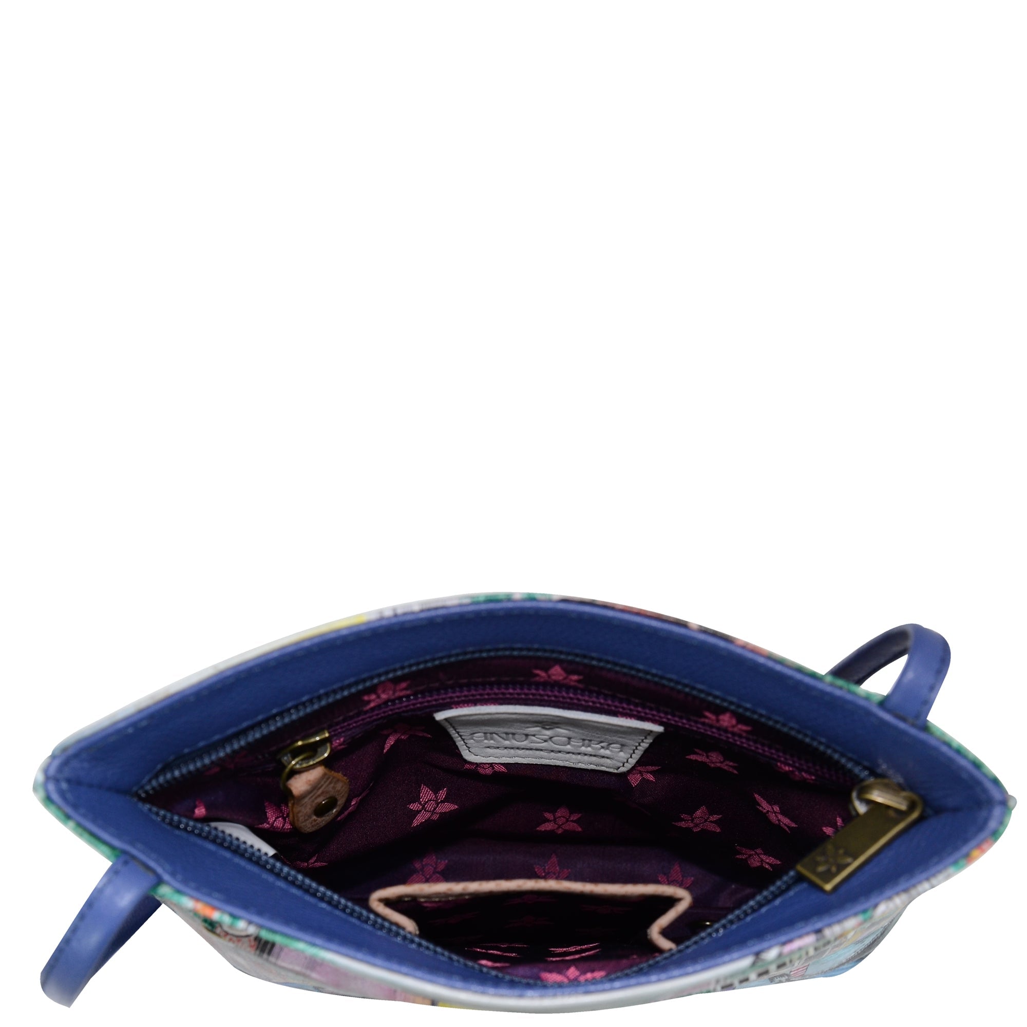 Slim Crossbody With Front Zip - 452| Anuschka Leather India