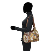 Triple Compartment Satchel - 469| Anuschka Leather India