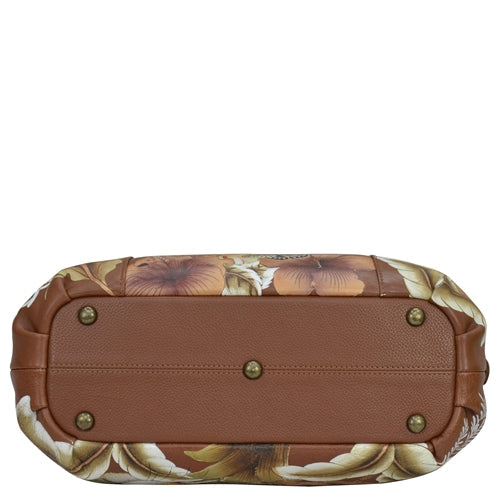 Triple Compartment Satchel - 469| Anuschka Leather India