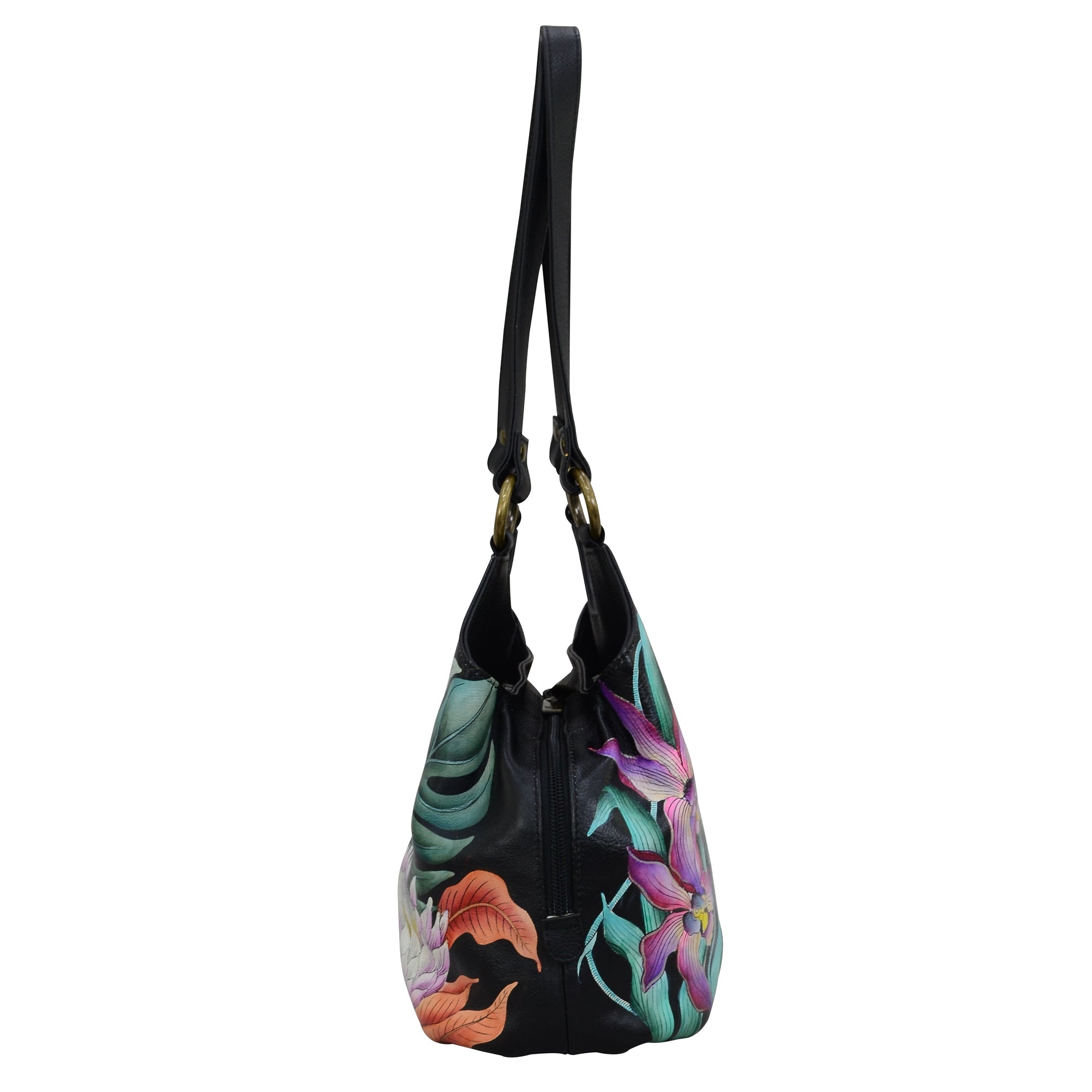 Triple Compartment Satchel - 469| Anuschka Leather India
