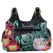 Triple Compartment Satchel - 469| Anuschka Leather India