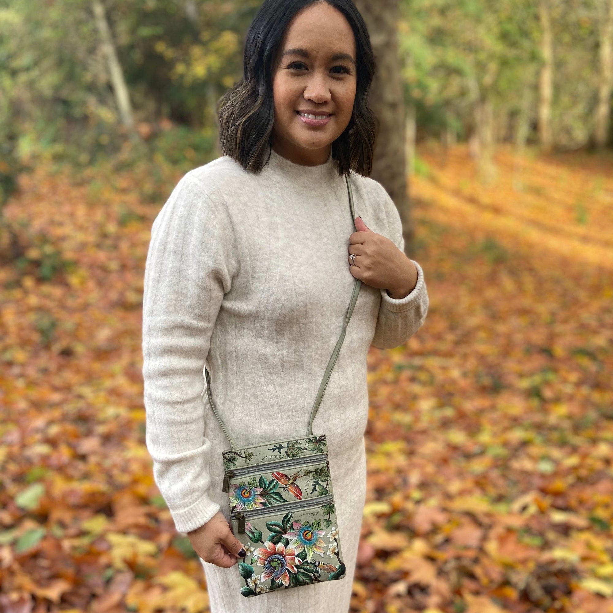 Mini Double Zip Travel Crossbody - 448| Anuschka Leather India