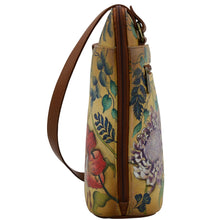 Load image into Gallery viewer, Organizer Crossbody With Extended Side Zipper - 493| Anuschka Leather India
