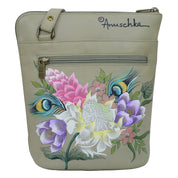 Organizer Crossbody With Extended Side Zipper - 493| Anuschka Leather India
