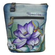 Organizer Crossbody With Extended Side Zipper - 493| Anuschka Leather India
