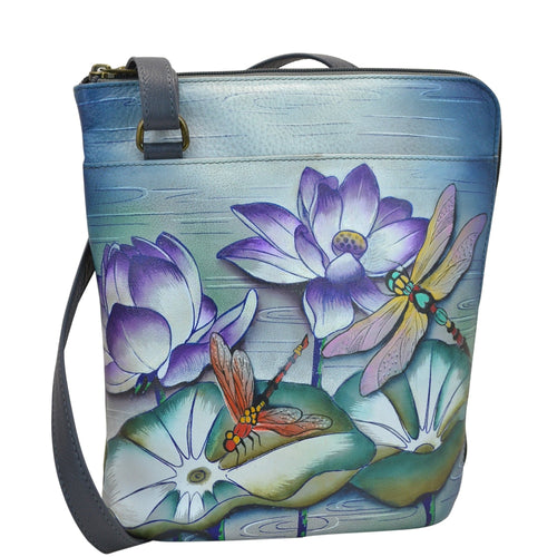 Tranquil Pond Organizer Crossbody With Extended Side Zipper - 493