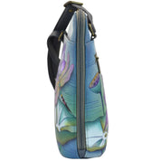 Organizer Crossbody With Extended Side Zipper - 493| Anuschka Leather India