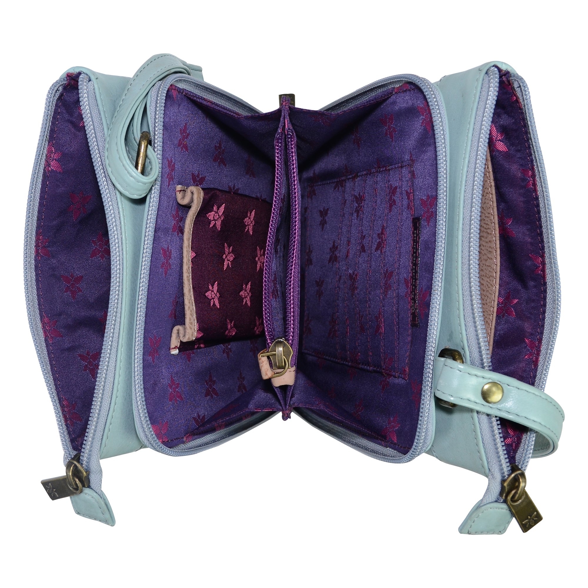 RFID Blocking Triple Compartment Travel Organizer - 596| Anuschka Leather India