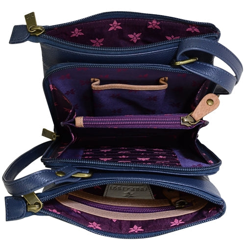 RFID Blocking Triple Compartment Travel Organizer - 596| Anuschka Leather India