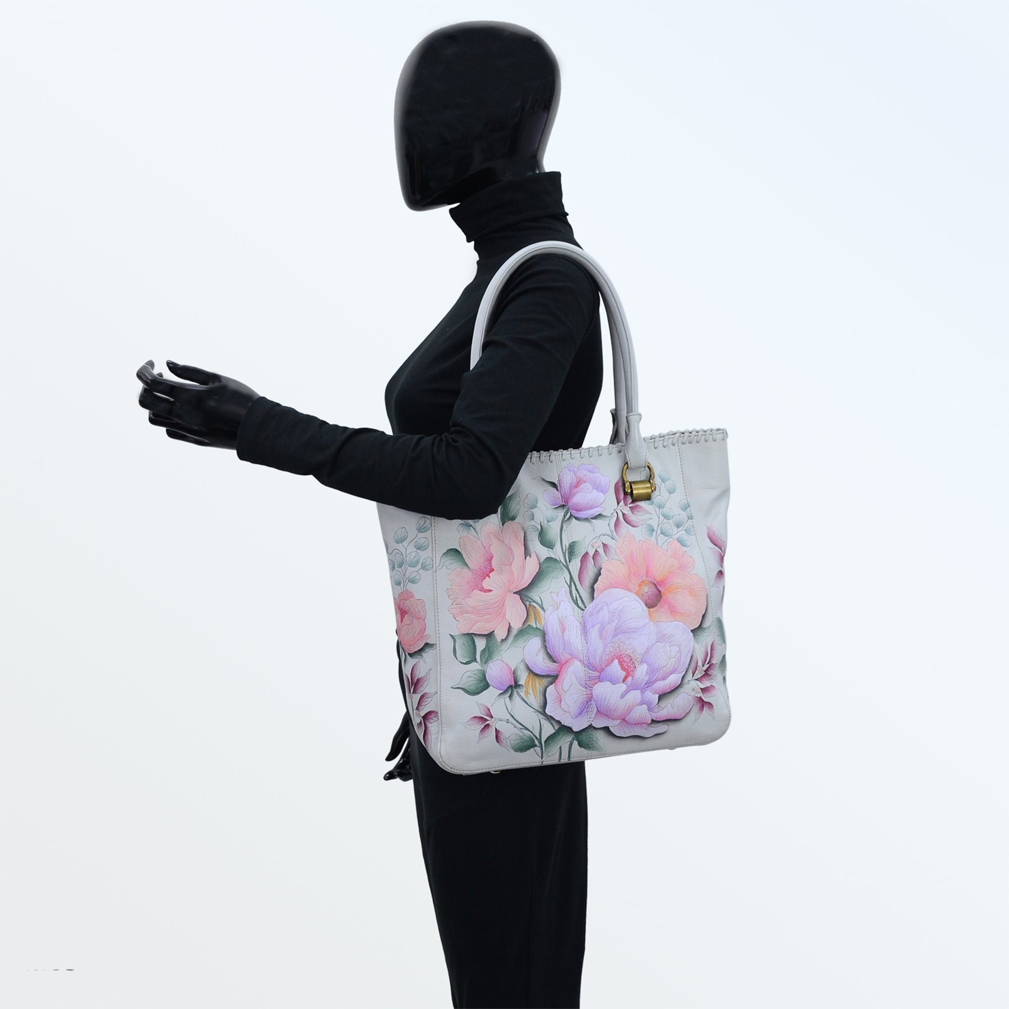 Tall Tote With Double Handle - 609| Anuschka Leather India