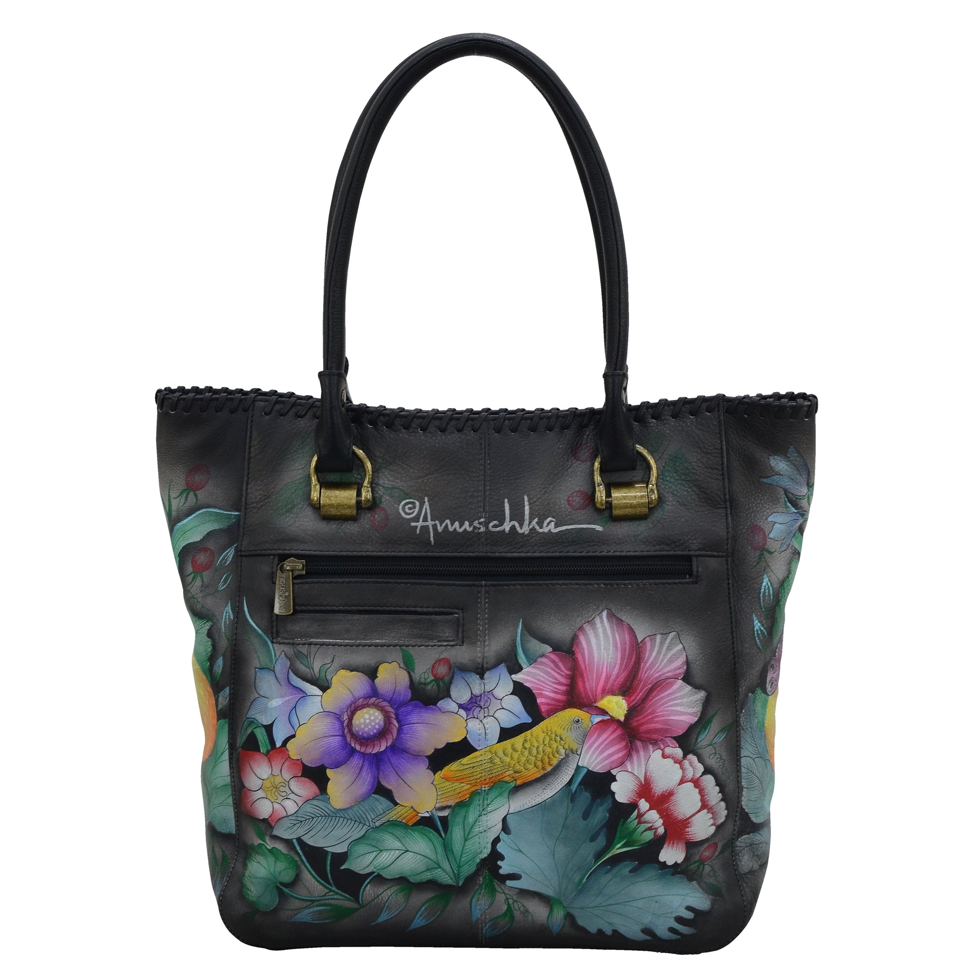 Tall Tote With Double Handle - 609| Anuschka Leather India