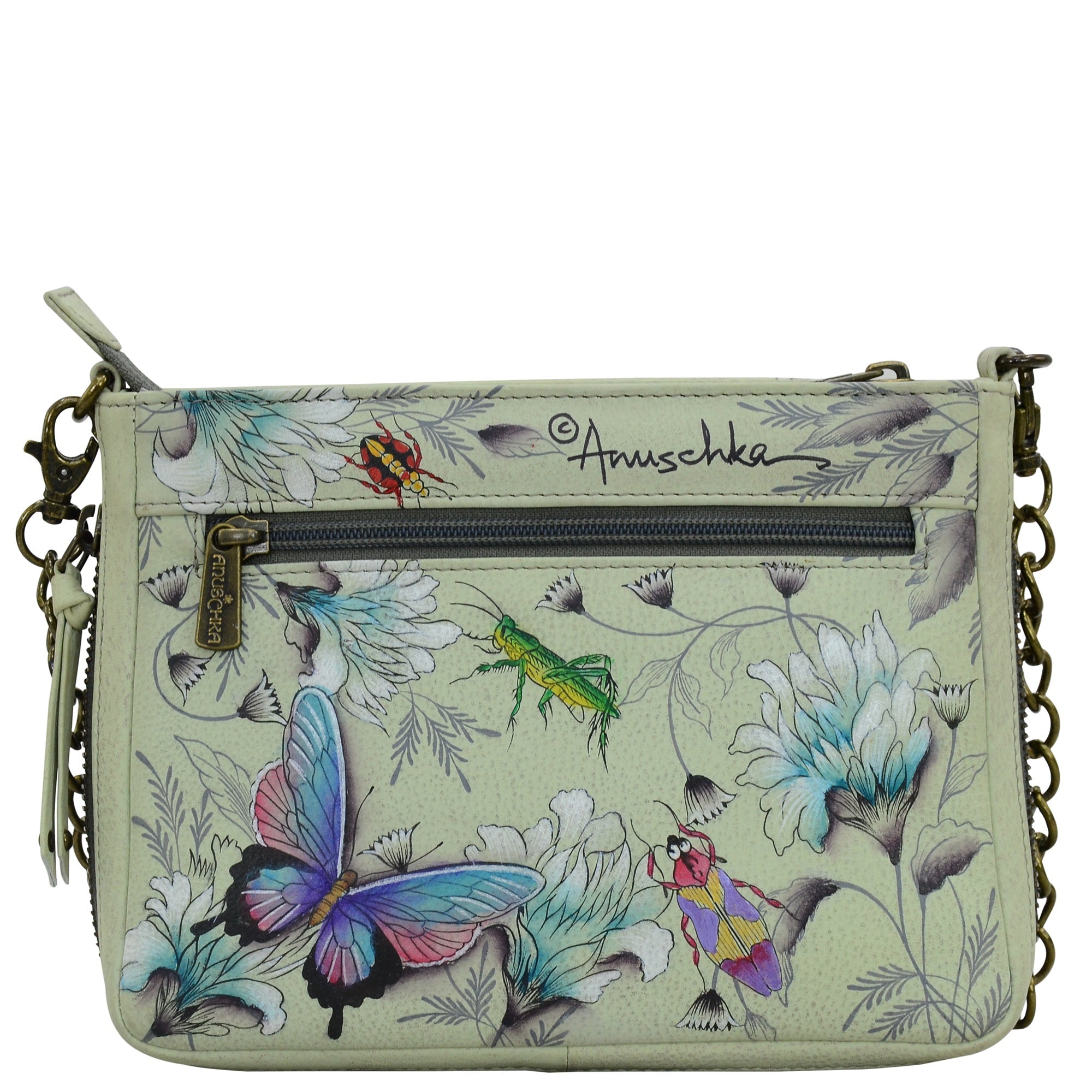 Compact Crossbody With Front Pocket - 636| Anuschka Leather India