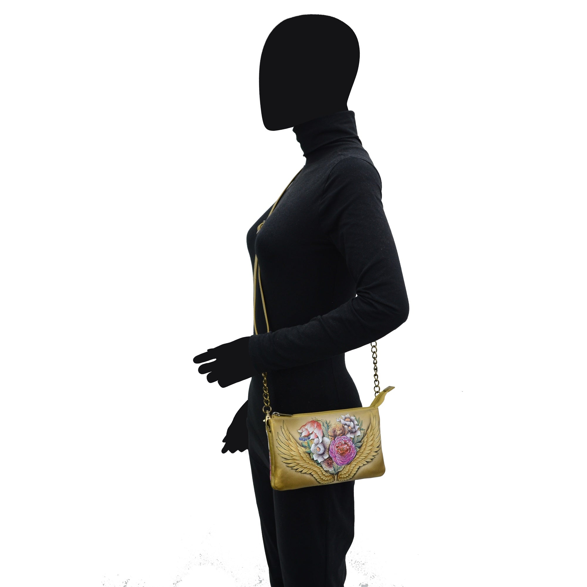 Organizer Crossbody With RFID Protection - 637| Anuschka Leather India
